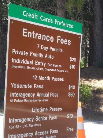 Yosemite National Park Fees - national park