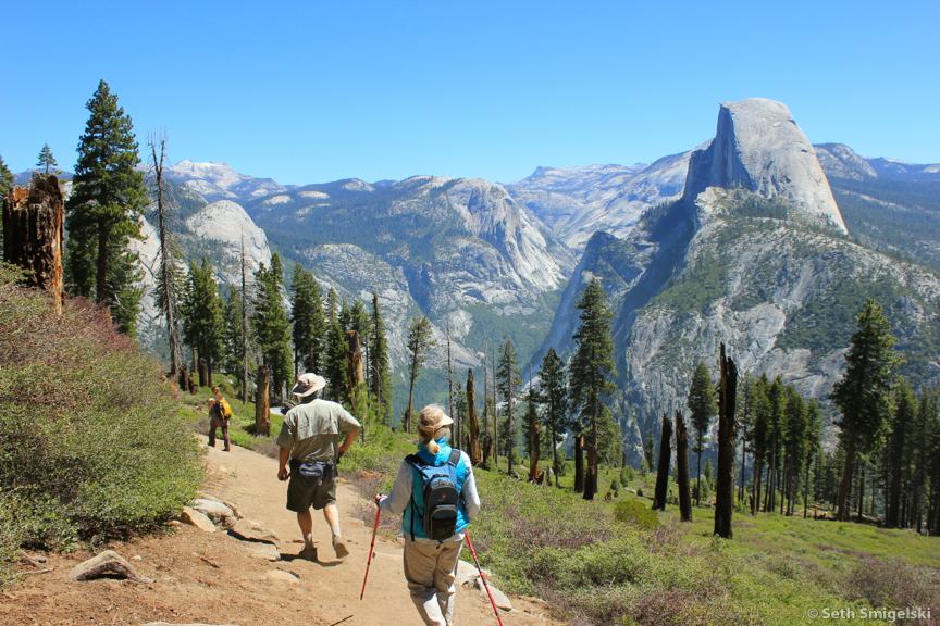 Hiking yosemite in clearance march