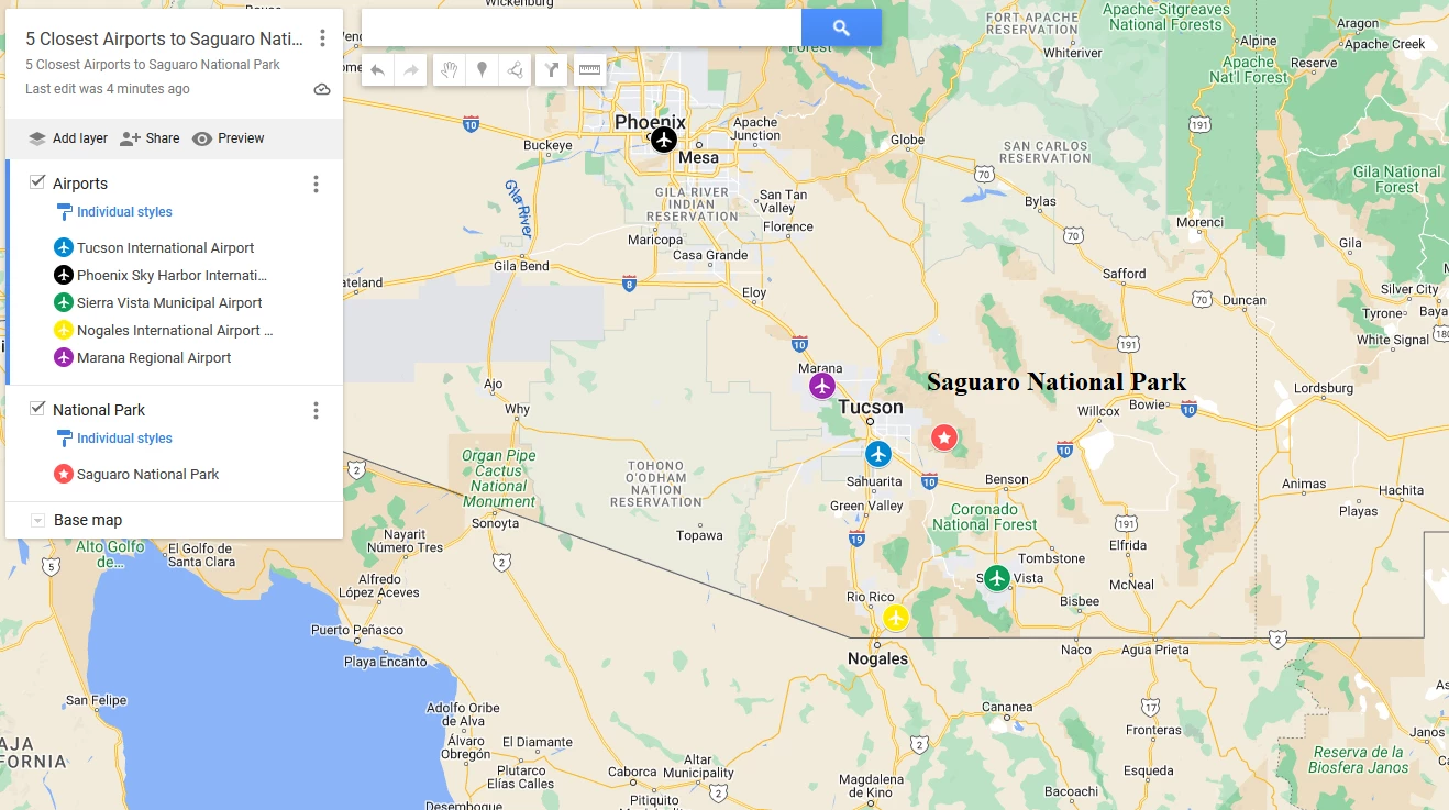 5 Closest Airports to Saguaro National Park